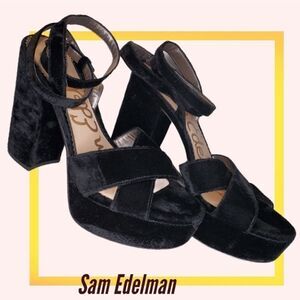Sam EdelmanMara Suede  black Platform Sandal